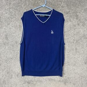Los Angeles Dodgers Sweater Vest Mens XL Blue MLB Baseball Crable Sportswear